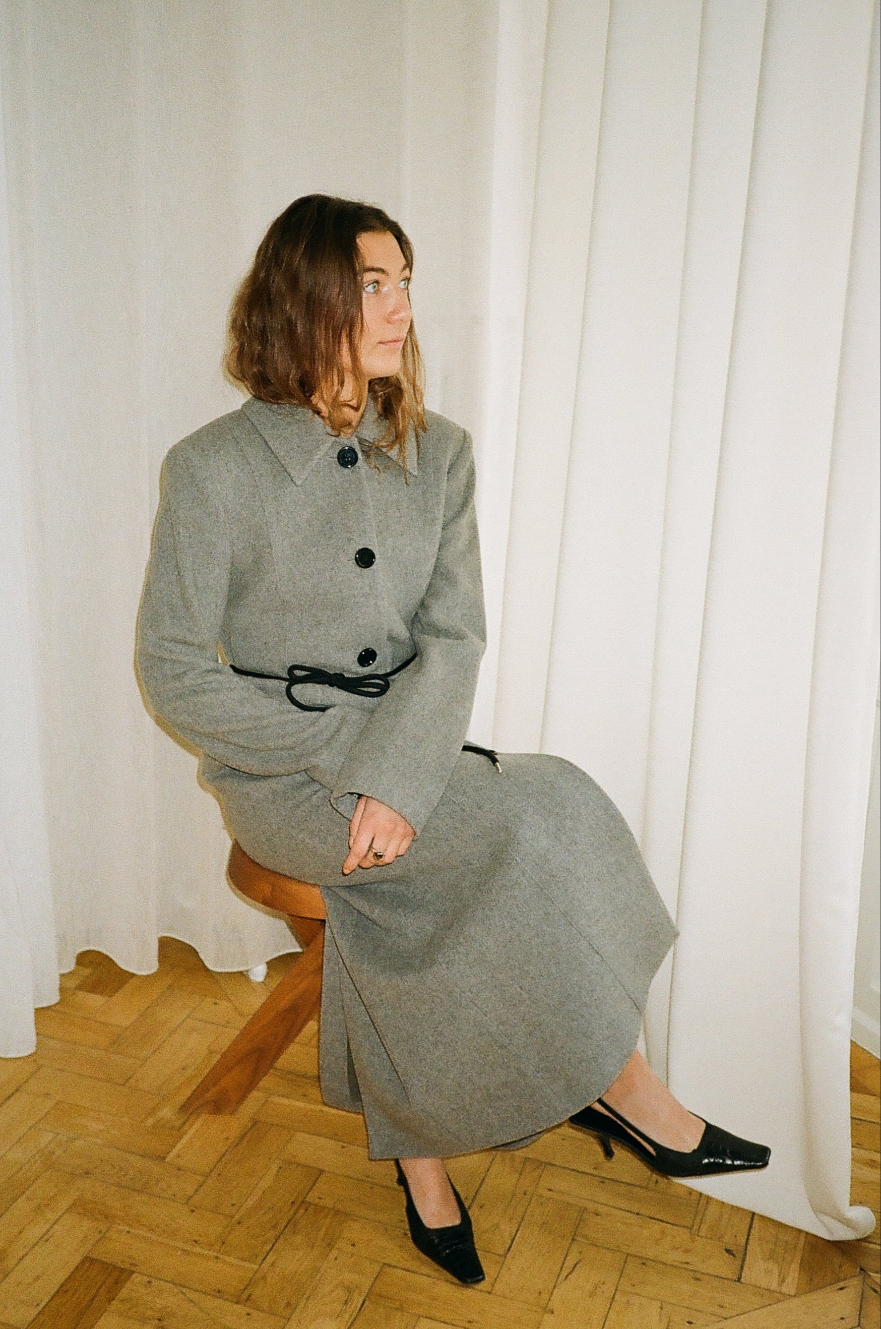 Julie Coat Light Grey