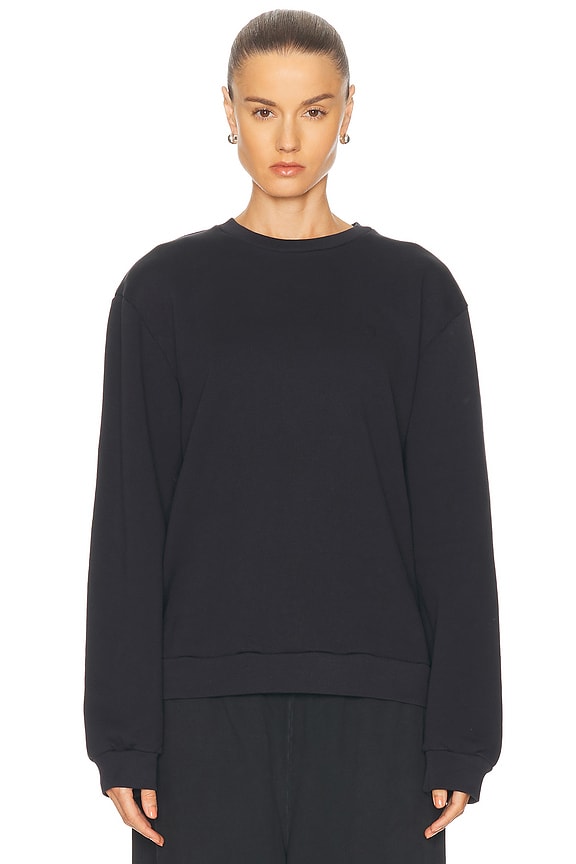 Aya Muse Everyday Crewneck Sweatshirt in Black | FWRD