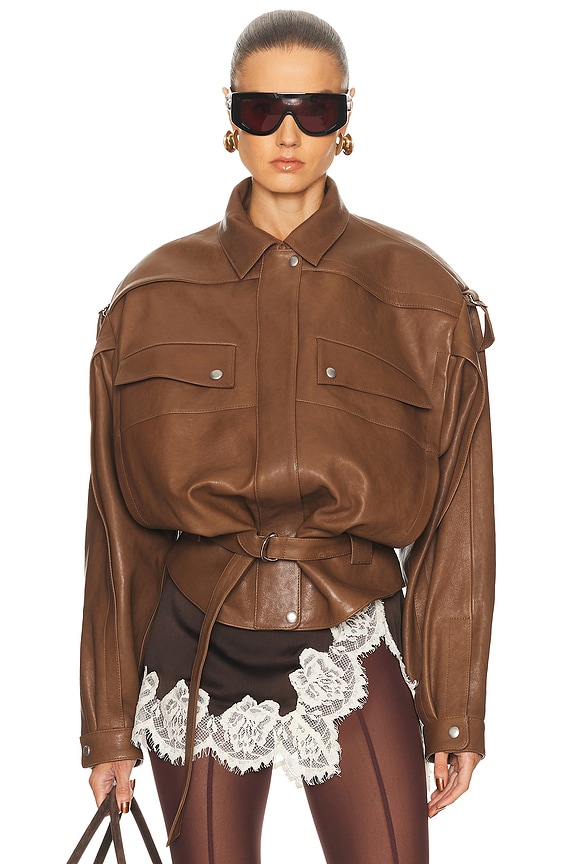 Miu Miu Rain Jacket in Cacao | FWRD