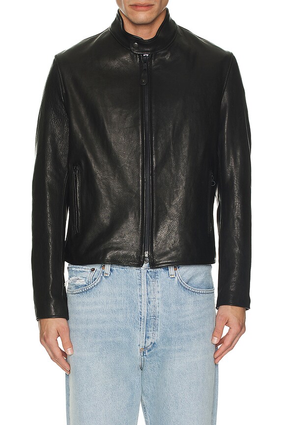 POST ARCHIVE FACTION (PAF) 8.0 Leather Jacket Right in Black | FWRD