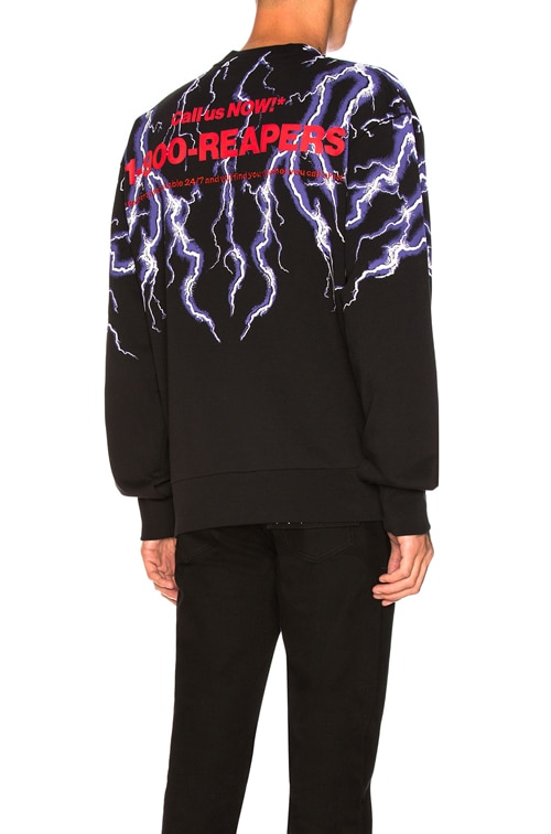Alexander Wang Lightning Collage Loopback Sweatshirt in Black | FWRD