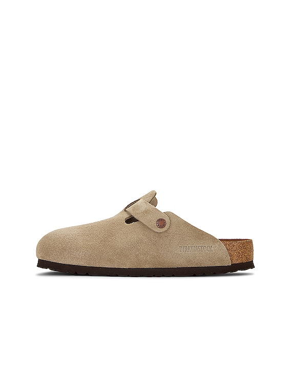 BIRKENSTOCK Boston Soft Footbed in Taupe | FWRD