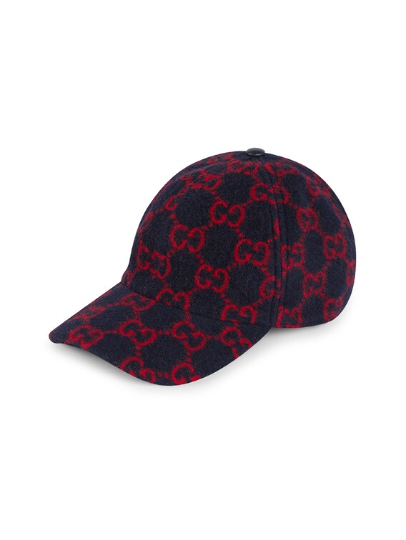 Gucci GG Wool Baseball Hat In Navy & Blue in Navy & Blue | FWRD
