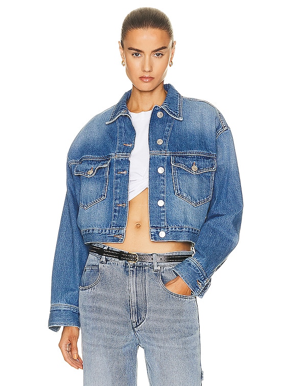 Isabel Marant Etoile Tadia Denim Jacket in Light Blue | FWRD