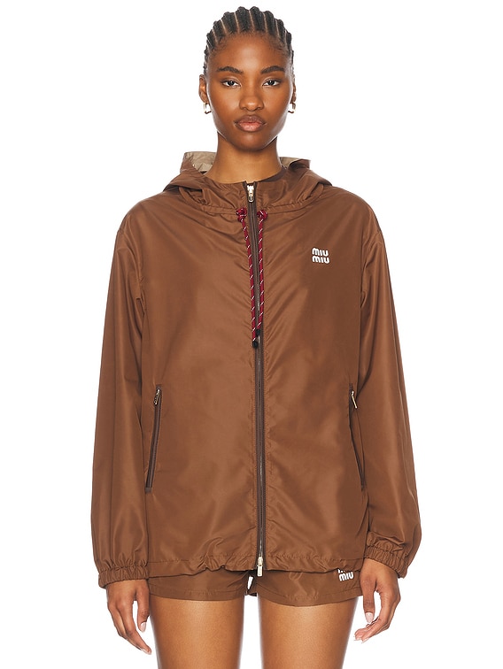 Miu Miu Rain Jacket in Cacao | FWRD