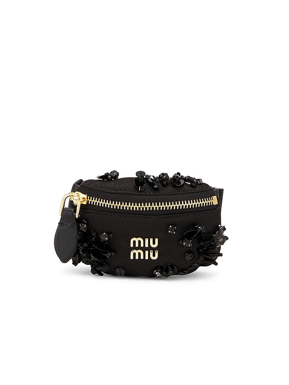 Miu Miu Wrist Pouch in Nero | FWRD