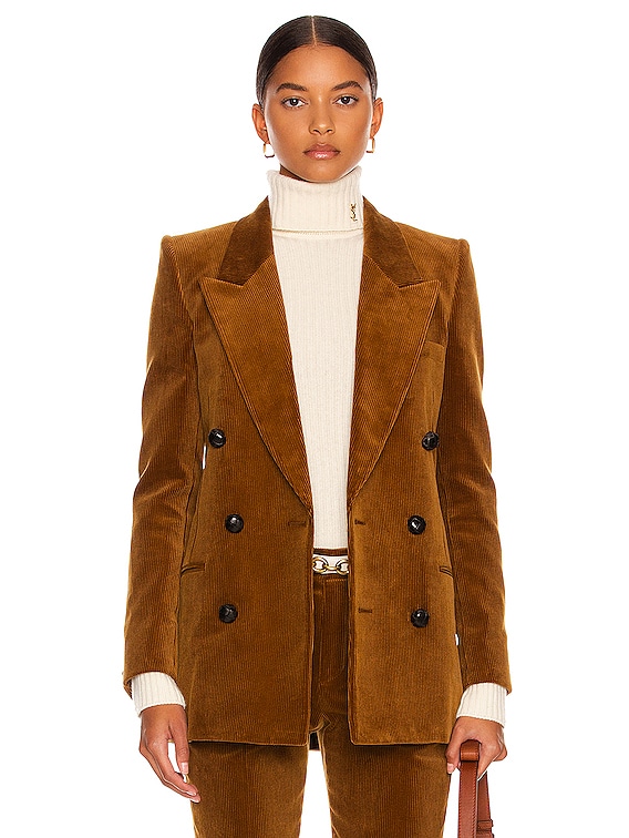 Saint Laurent Corduroy Jacket in Cognac | FWRD
