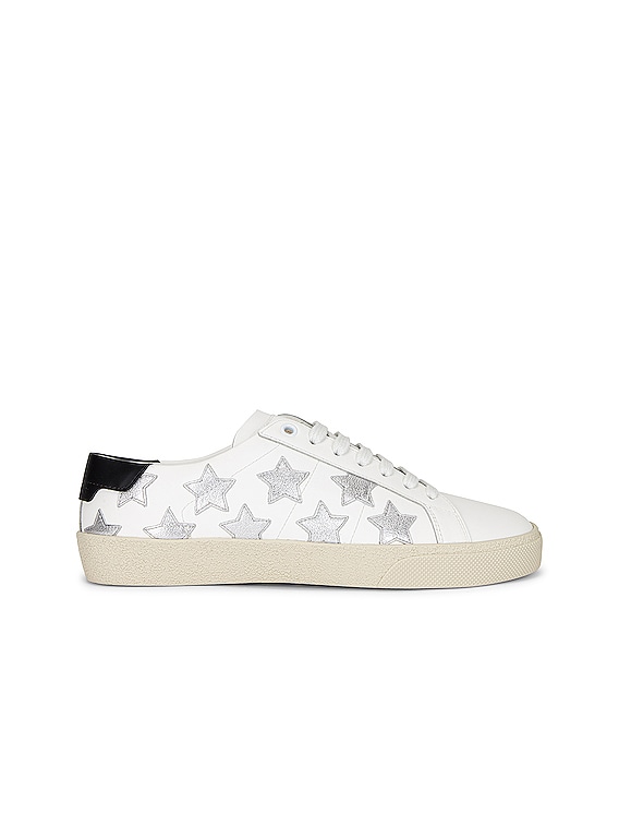 Saint Laurent Court Classic Star Sneakers in Blanc Optique