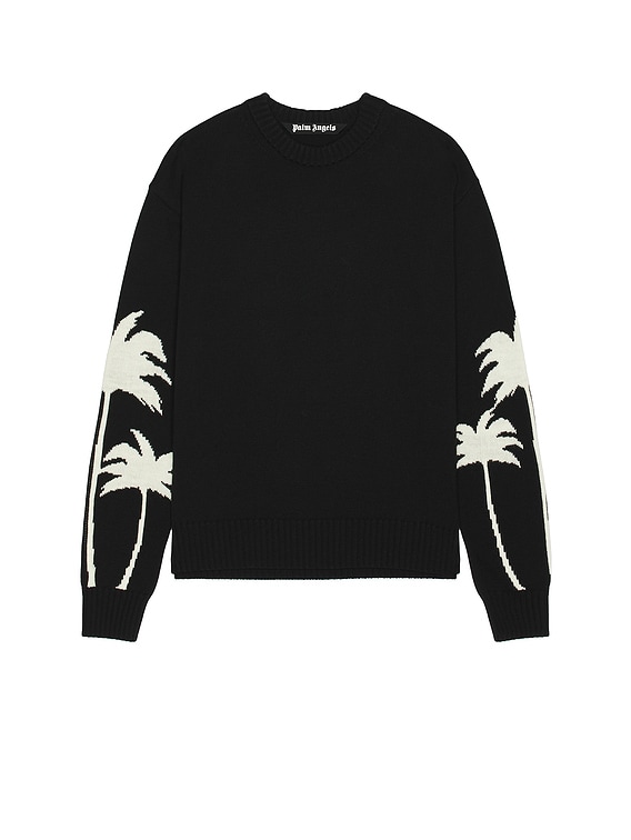 Palm Angels Palms Knit Sweater in Black | FWRD