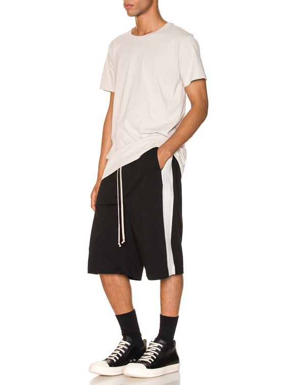 Rick Owens Drawstring Karloff Boxers in Black & Oyster | FWRD