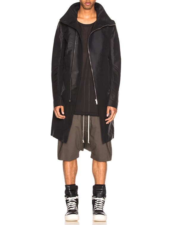 Rick Owens Tubeway Coat in Black | FWRD