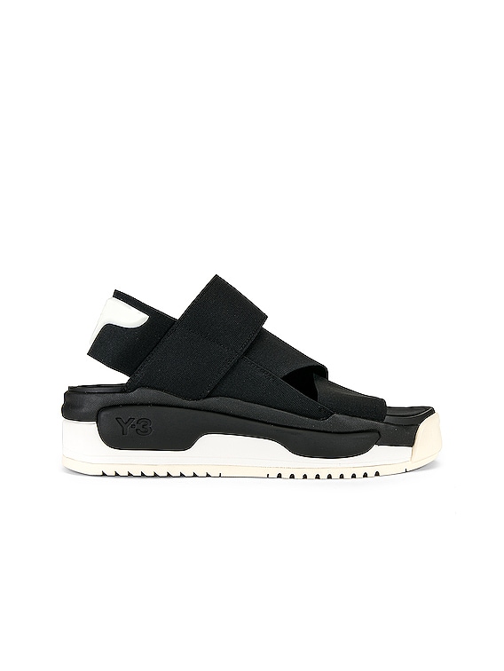 Y-3 Hokori Sandal in Black | FWRD