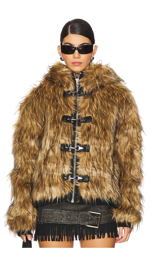 Jaded London Mendoza Faux Fur Jacket in Blonde | REVOLVE