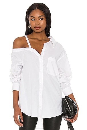 L'Academie Off Shoulder Blouse in White | REVOLVE