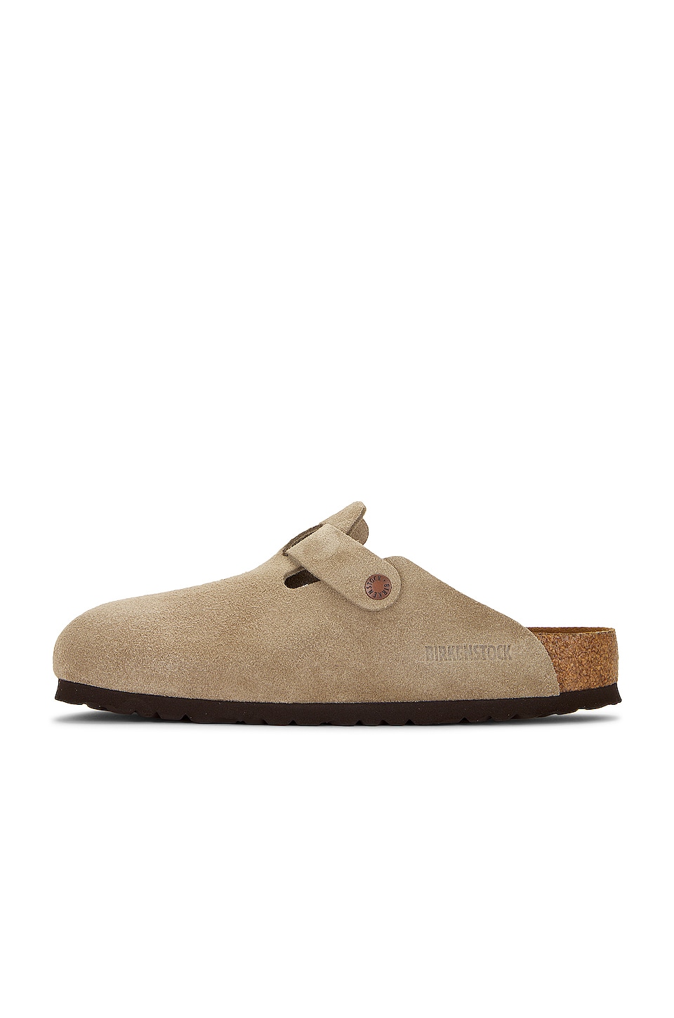 BIRKENSTOCK Boston Soft Footbed in Taupe | REVOLVE