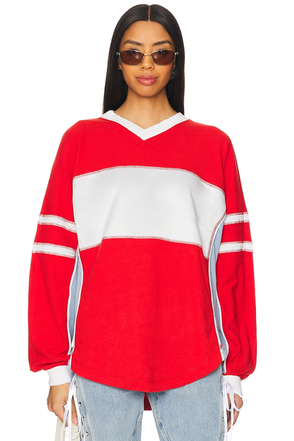 Free People x FP Movement Rugby Ready Layer Top in Winterberry