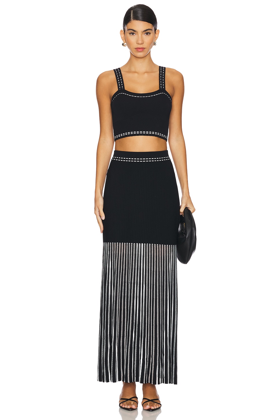 Karina Grimaldi Elisa Knit Set in Black | REVOLVE