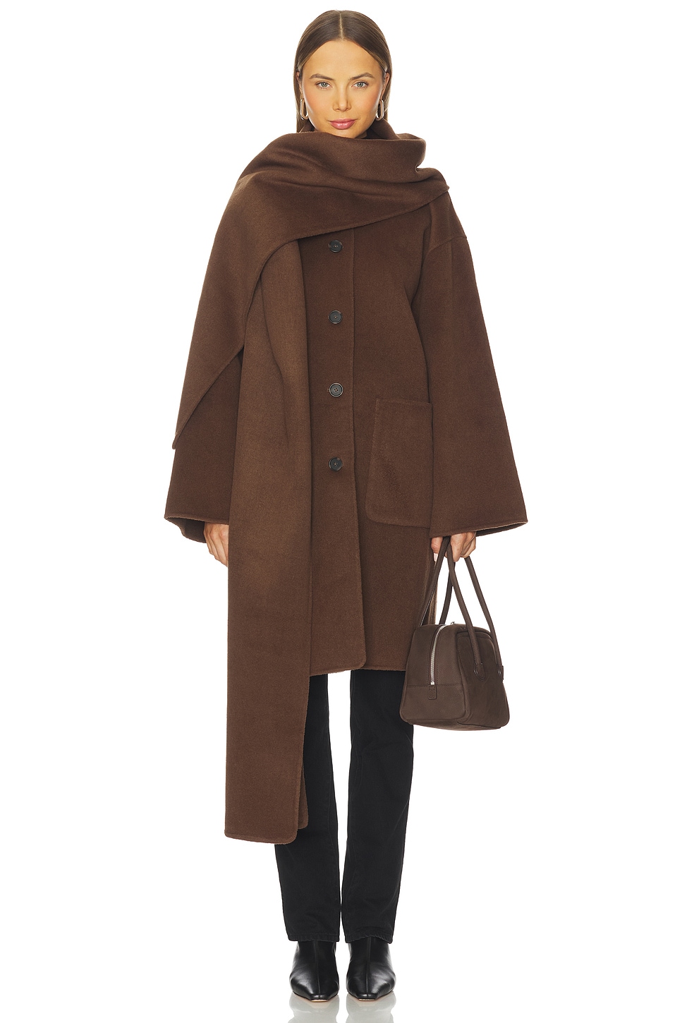 L'Academie by Marianna Melba Wool Coat in Mocha | REVOLVE