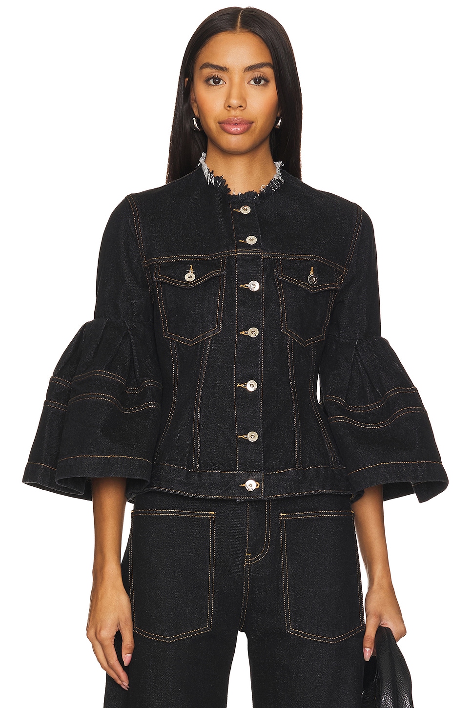 Marques ' Almeida Black Denim Jacket in Black | REVOLVE