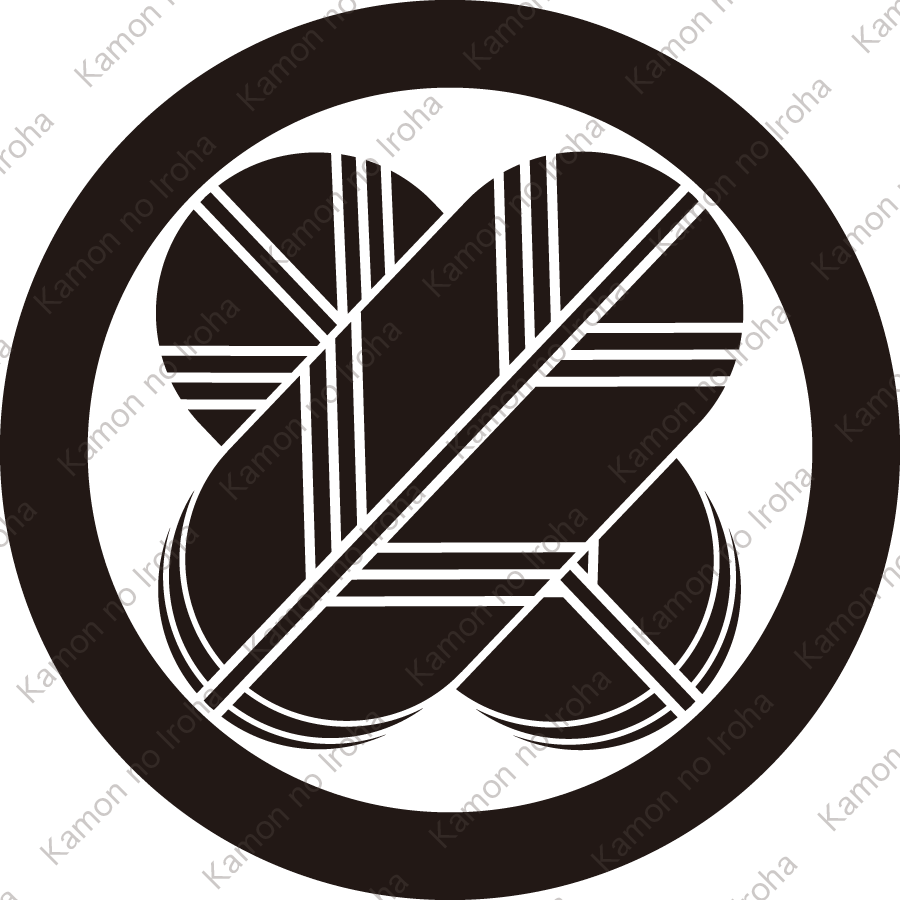 丸に違い鷹の羽紋（まるにちがいたかのは）：家紋のいろは