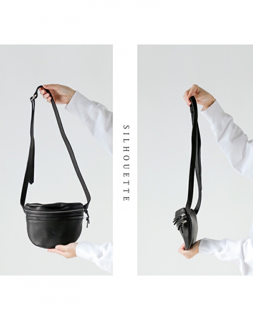 Aeta ディアレザー ウエストポーチS ブラック Aeta (アエタ) WAIST POUCH：S / ウエストポーチ S