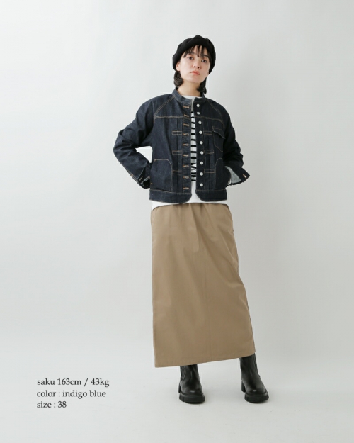 Si-Si-Si スースースー デニム バンドカラー ジャケット n-603-fn