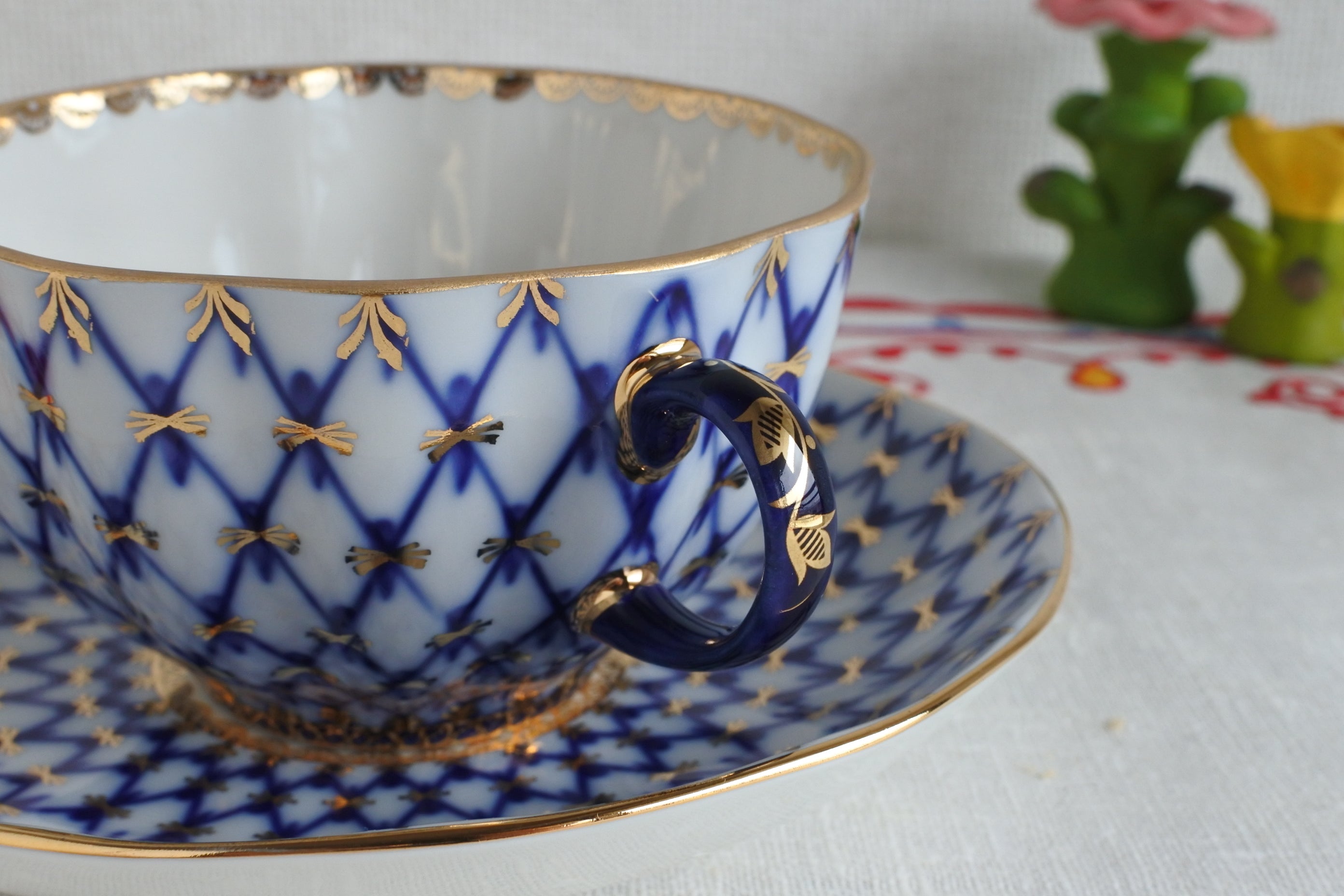 ロモノーソフ LOMONOSOV コバルトネット ポット クリーマー セット