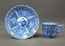 加藤利昌 清水焼 祥瑞山水文コ―匕―碗皿2客 加藤利昌 清水焼 祥瑞山水文