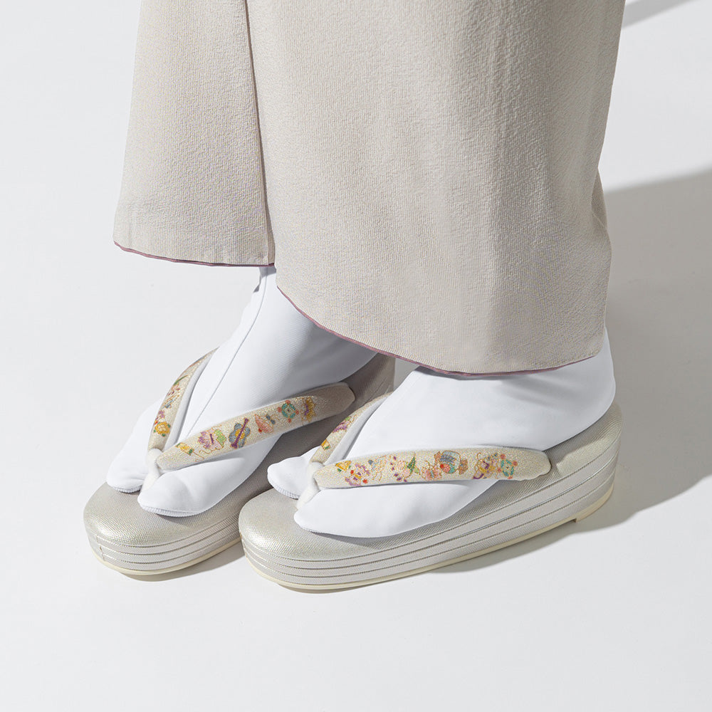 即納品｜京友禅鼻緒三段重ね