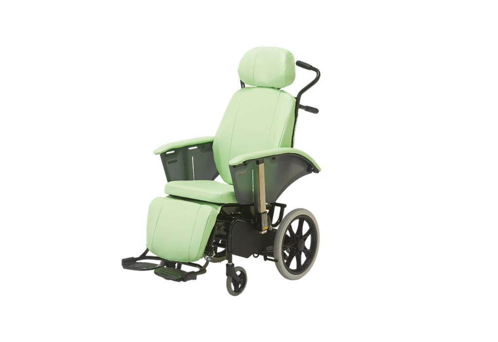 フルリクライニング 車椅子レザーシート(グリーン)｜製品情報｜株式