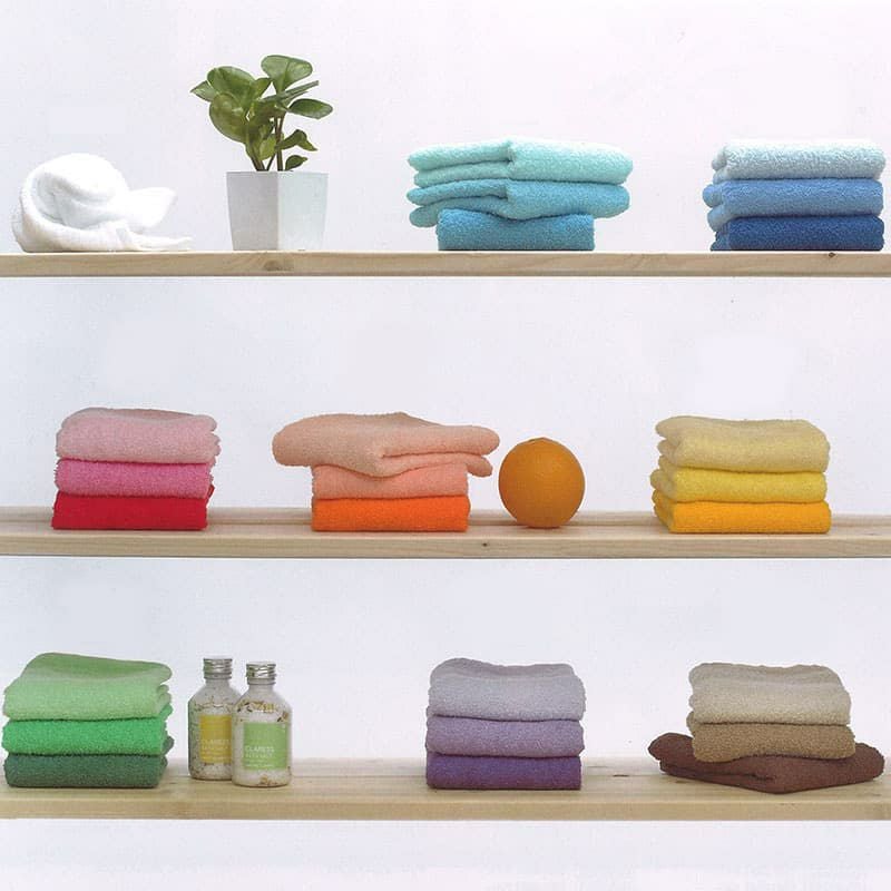 ハイオーミ 国産カラーフェイスタオル：10枚組|業務用タオル専門店いとへん