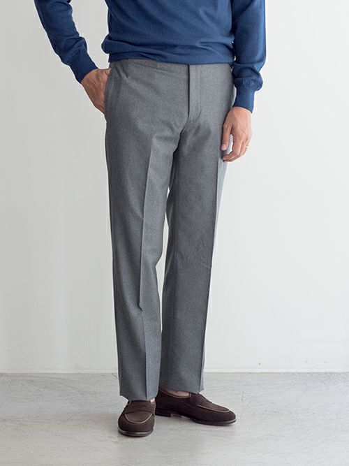 GERMANO ジェルマーノ ウール サイドアジャスターパンツ GRAY | ITAL