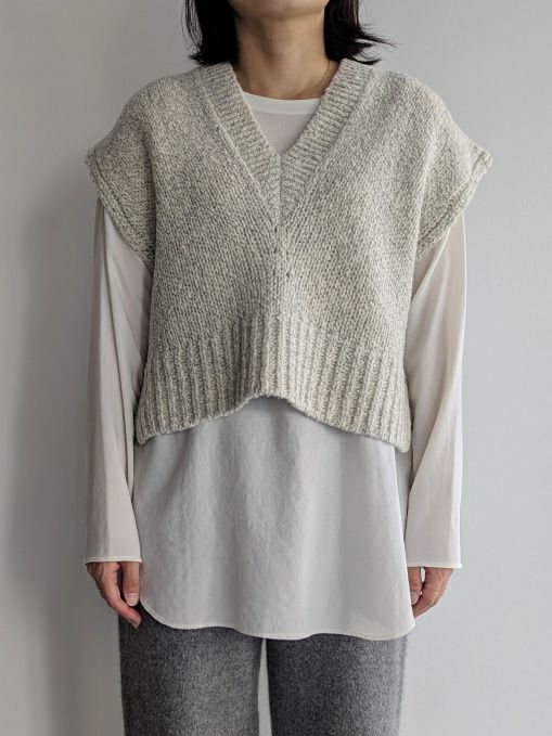 TICCAティッカ Vネックニットベスト OFFWHITE | ITAL STYLE WEAR