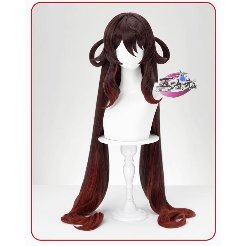 三分妄想 原神 コスプレ 胡桃 残雪に咲く紅 海灯祭 ウィッグ : 五次元