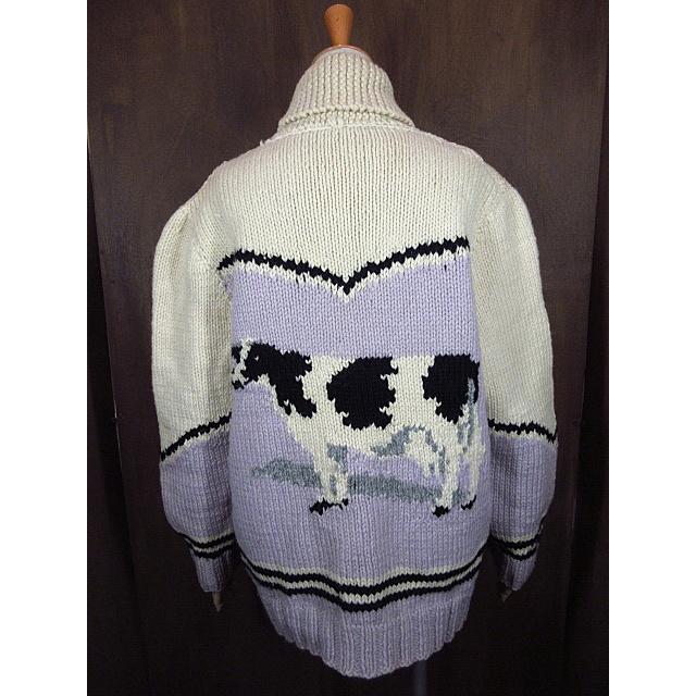 ビンテージ60's○牛カウチンセーター○201101n3-m-cow 1960sメンズ