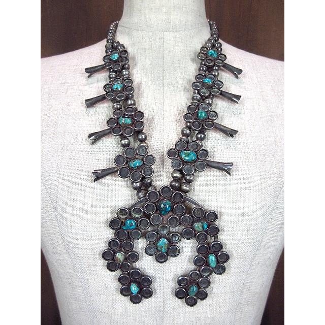 ビンテージ○ナバホスカッシュブロッサムナジャネックレス○200716n1