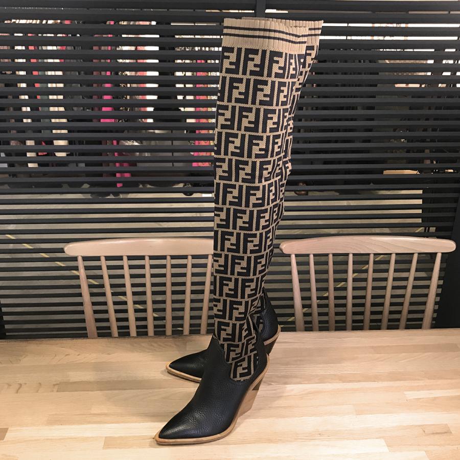 FENDI（フェンディ） 【超美品】フェンディ ズッカ柄 FF柄 ソックス