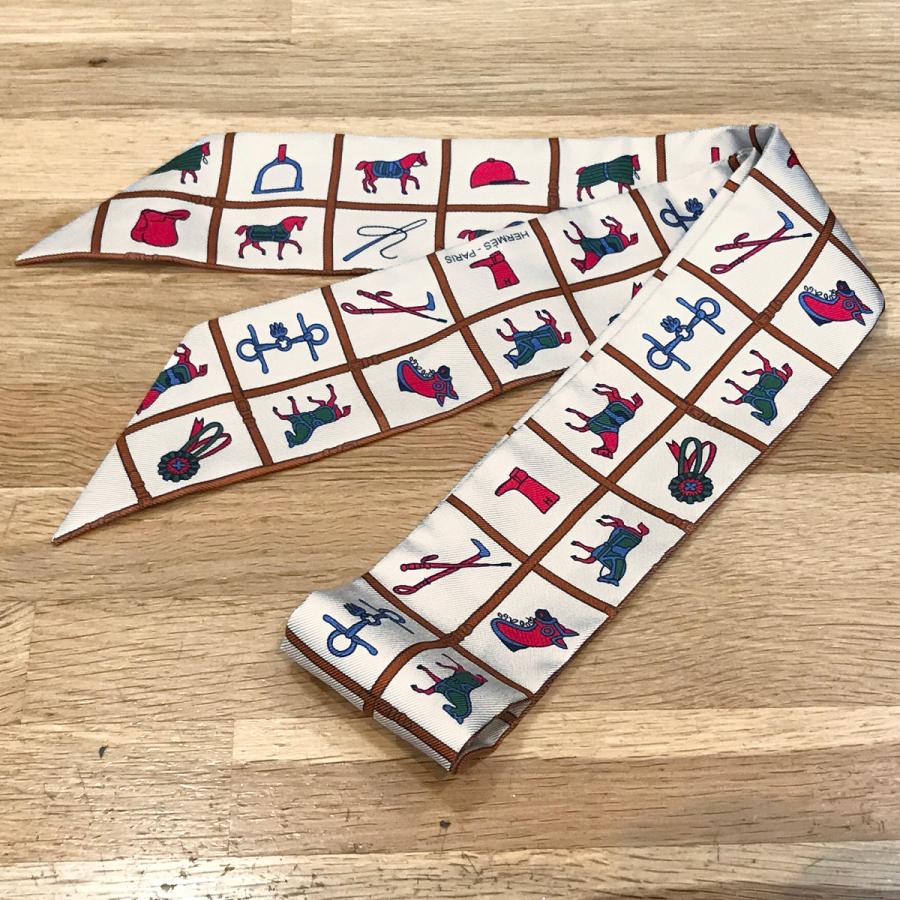 HERMES（エルメス） 【超美品】エルメス ツイリー 馬着 クレーム