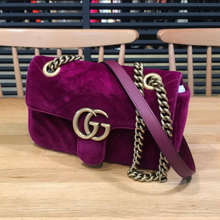 GUCCI（グッチ） 【良品】グッチ GGマーモント キルティング チェーン