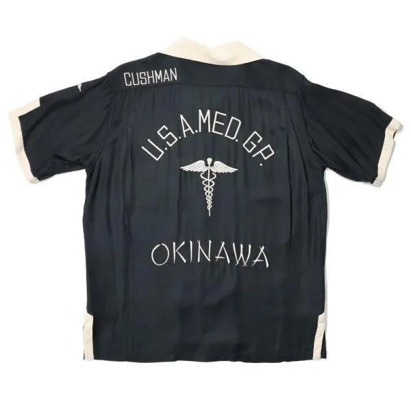 CUSHMAN（クッシュマン） 25603 RAYON BOWLING SHIRT OKINAWA レーヨン