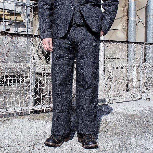 CUSHMAN（クッシュマン） ブラックシャンブレートラウザー ワイド