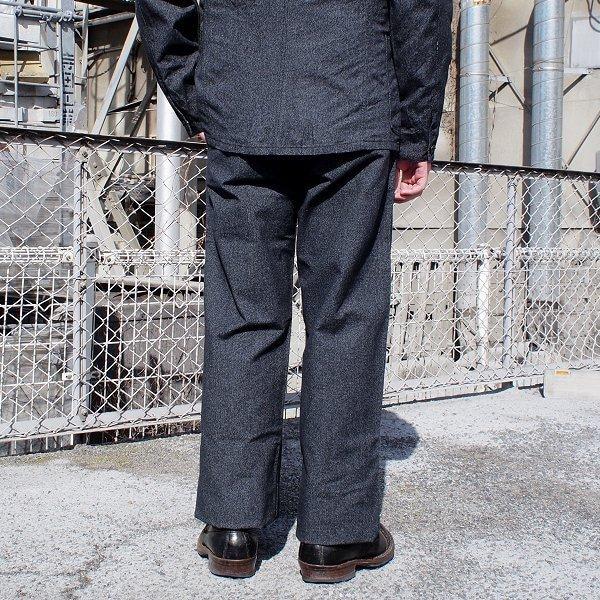 CUSHMAN（クッシュマン） ブラックシャンブレートラウザー ワイド