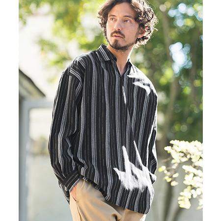 CAMBIO（カンビオ） 【】Cotton Linen Skipper Pullover Shirts シャツ