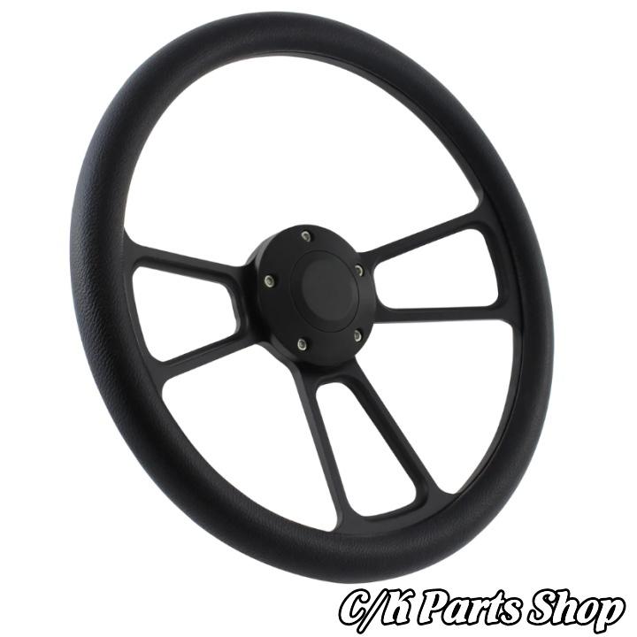 ビレットステアリングホイール 14インチ Φ35cm マッスル ハーフラップ