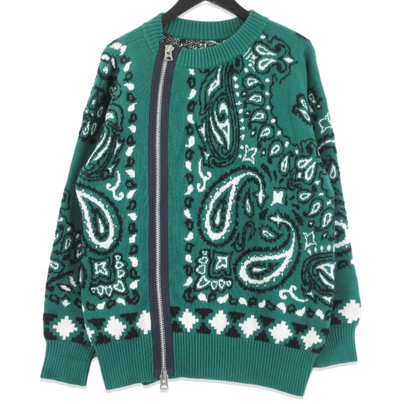 sacai（サカイ） Bandana Knit 22-02694M バンダナ ジップデザイン