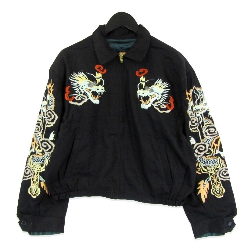 ビッグチーフ ピンクドラゴン サテンジャケット ビッグチーフ ピンク