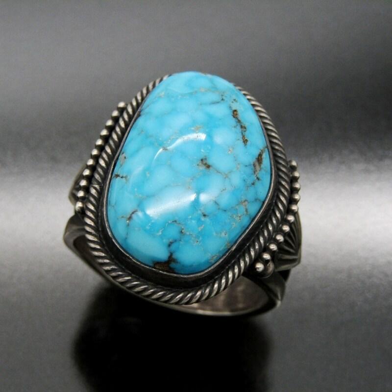 Steve Arviso ナバホ族 リング ターコイズ スティーブアルビソ