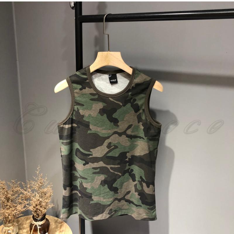 タンクトップ メンズ 迷彩柄 カモフラ Tシャツ ノースリーブ シンプル