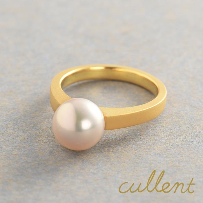 K18 真珠 指輪 一粒パールリング ビンテージ K18】一粒パールリング