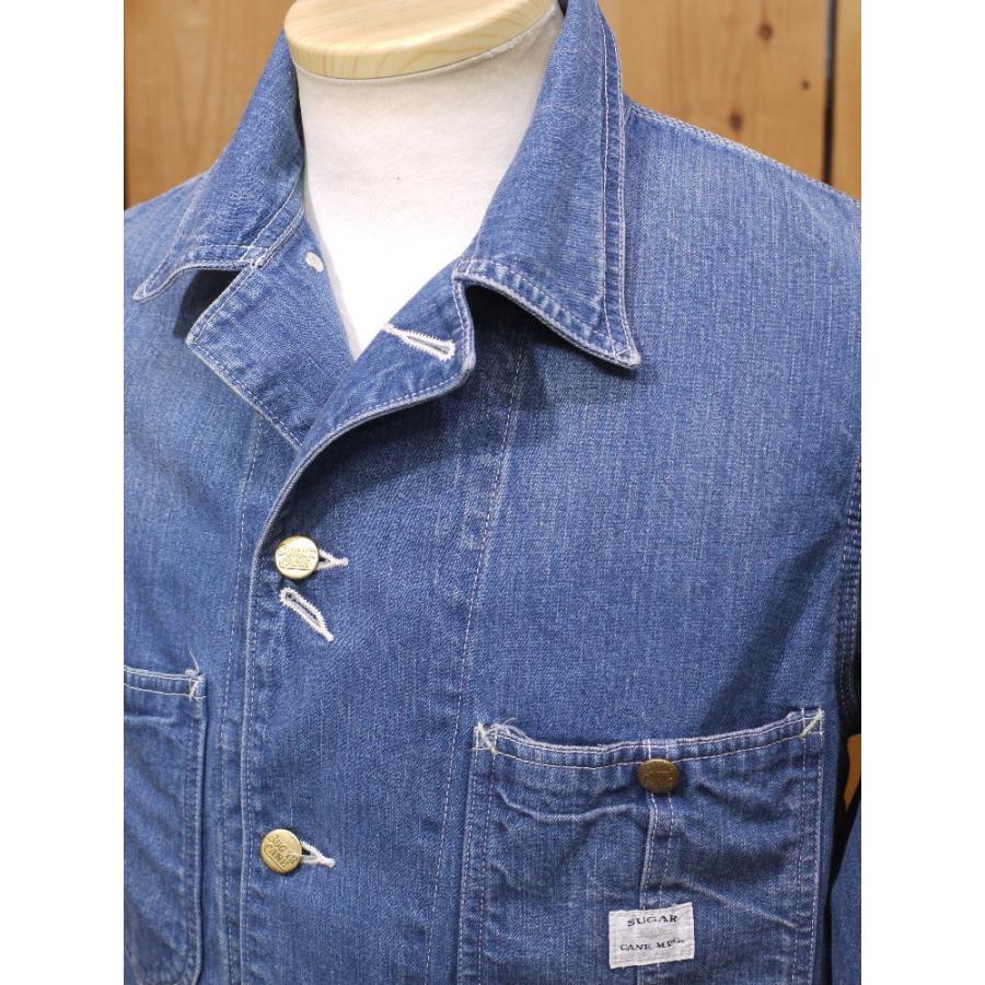 SUGAR CANE シュガーケーン 11oz ブルーデニムワークコート ユーズド
